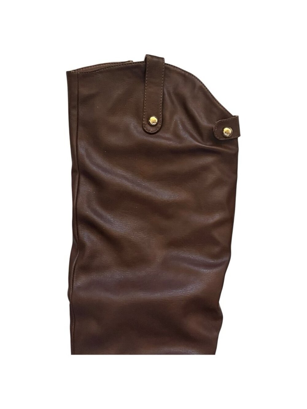 Venus Brown Slouchy Riding Fashion Boots Womens Size 10 Buckle Strap Mid Heel - Picture 7 of 13